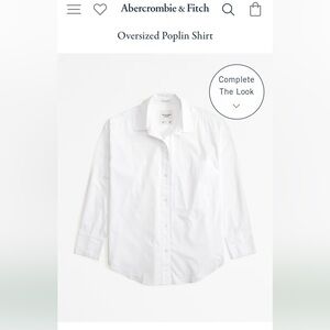 Abercrombie Oversized White Button Down, brand new